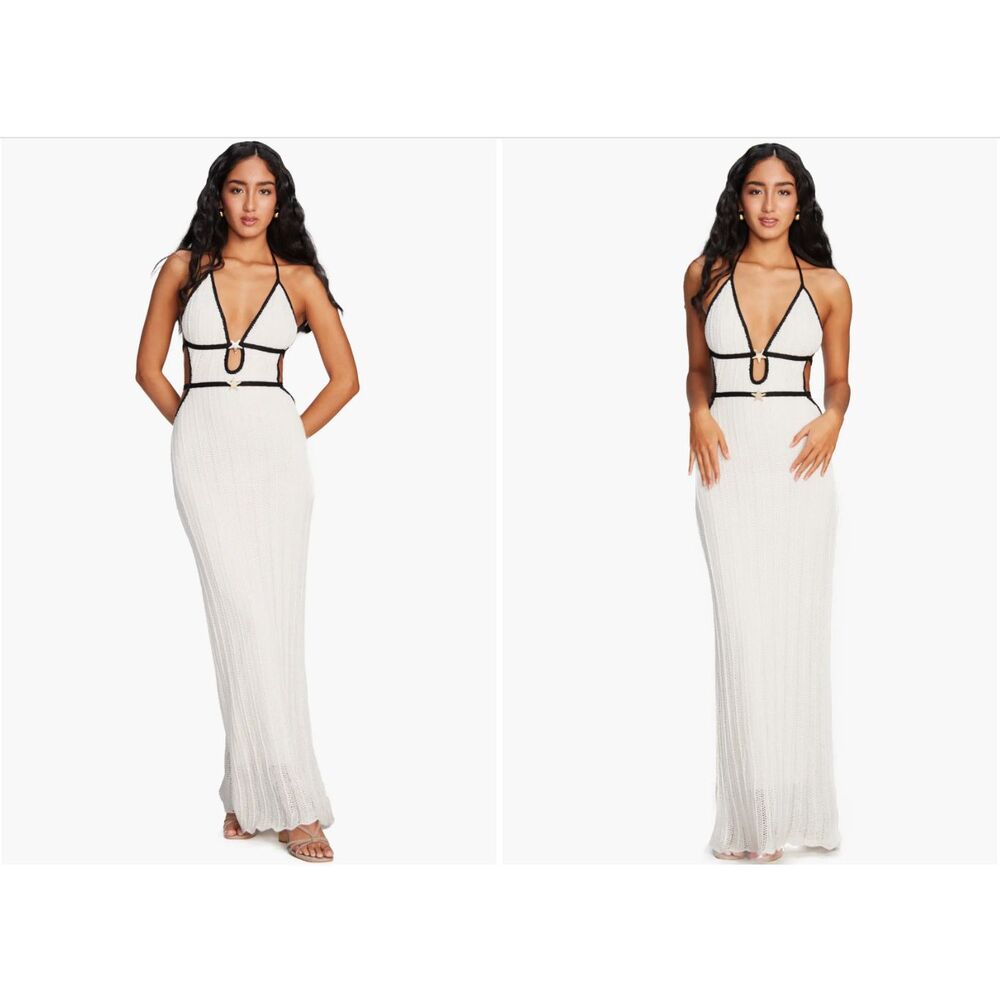 New $240 Capittana Ariel Knit Starfish Maxi Dress Cover-Up M/L (6-10)